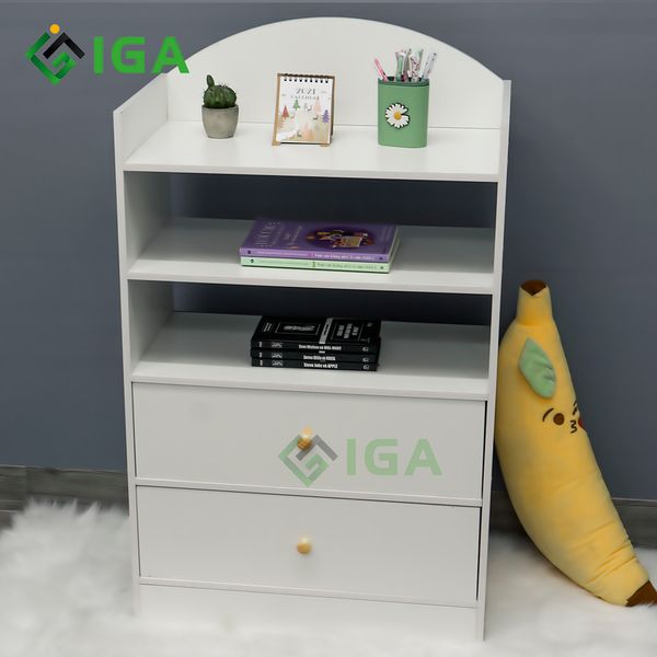 [Giảm giá 60%] Tủ Sách Nhỏ Gọn, Tiện Dụng Dành Cho Bé T WHITE - Nội Thất IGA - GP145