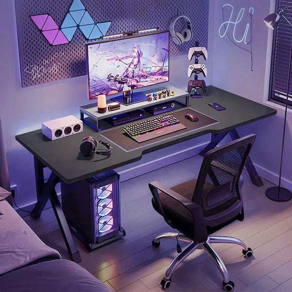 Bàn Gaming Hình Chữ Nhật Sang Trọng Màu Trắng/Đen - Nội Thất IGA - GM80