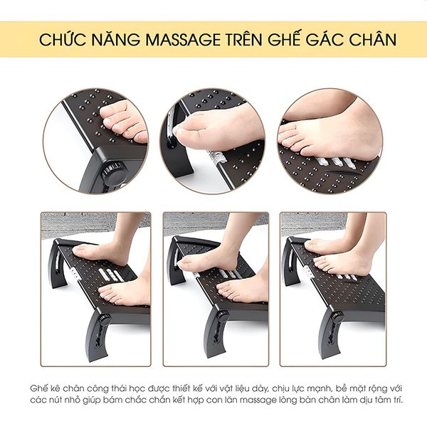 Kê Chân Công Thái Học Giúp Dáng Ngồi Thoải Mái, Đúng Tư Thế - GN62 - Hết hàng