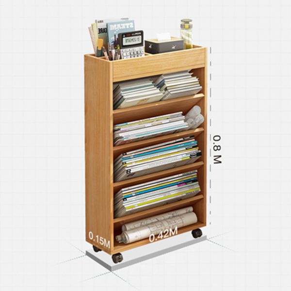 Kệ Sách Gỗ Ngăn Chéo Tích Hợp Bánh Xe Chắc Chắn - Nội Thất IGA - GP189