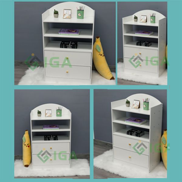 [Giảm giá 60%] Tủ Sách Nhỏ Gọn, Tiện Dụng Dành Cho Bé T WHITE - Nội Thất IGA - GP145