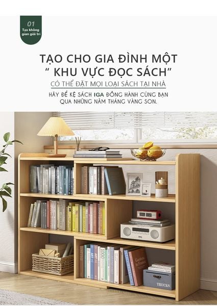 Kệ Sách Linh Hoạt Mở Rộng, Thu Gọn Kích Thước - Nội Thất IGA - GP209