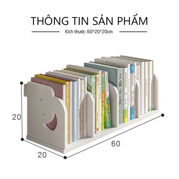 Kệ Sách Để Bàn Gỗ Nhựa 4 Ngăn Nhỏ Gọn, Tiện Lợi, Phù Hợp Cho Trẻ Nhỏ - Nội Thất IGA - IG410