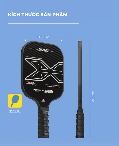 Vợt Pickleball cao cấp, sang trọng viền trắng - Nội thất IGA - PK02.2