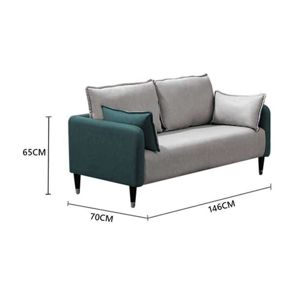 Ghế SOFA Phòng Khách Màu Xám Kết Hợp Xanh Rêu Tối Giản - IGA - GC24