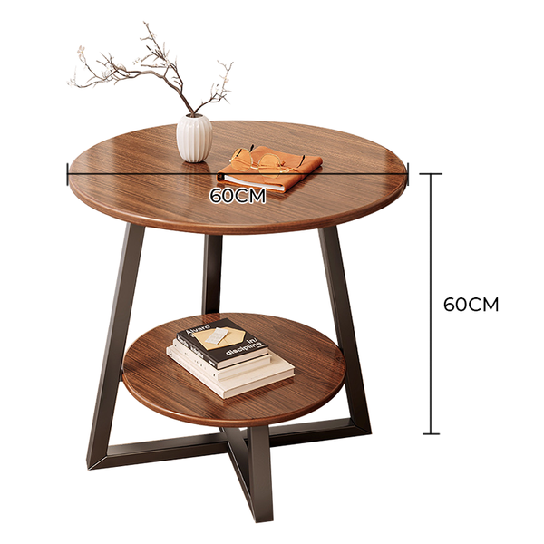 Bàn Trà Chân Đen Mặt Óc Chó - GM206.26