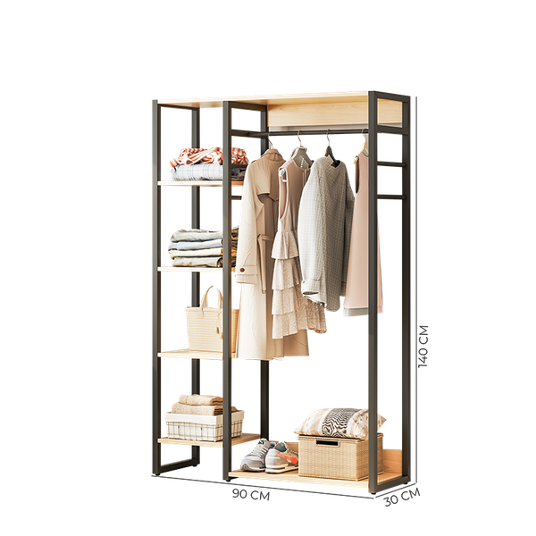 Kệ Treo Quần Áo L Hanger, Tiết Kiệm Diện Tích Gấp 2 Lần - Nội Thất IGA - GM08