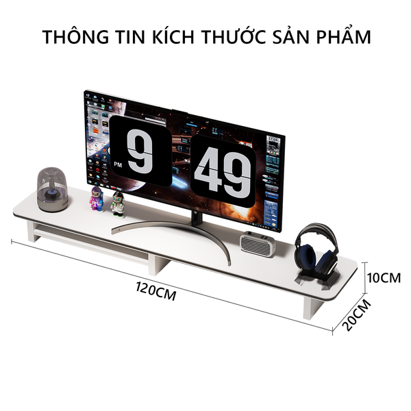 Kệ Gỗ Để Màn Hình Máy Tính Đa Năng - Nội Thất IGA - GA35