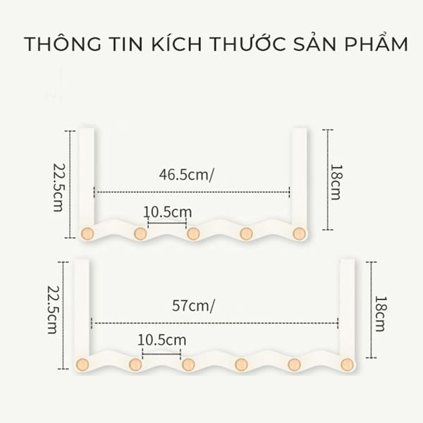 Móc treo quần áo lượn sóng - GM179