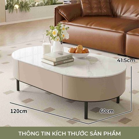 Bàn trà sofa chân sắt tròn TC - GM155