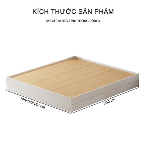 Giường ngủ vân gỗ trắng - GP342
