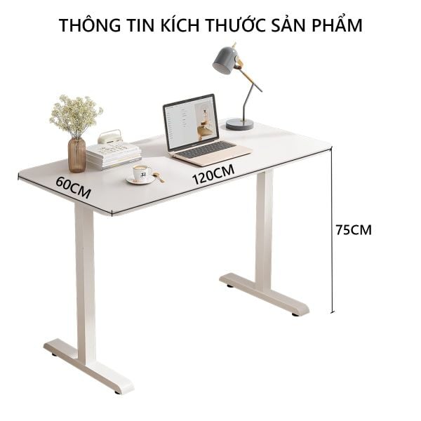 Tạo Điểm Nhấn Với Bàn Làm Việc Chân Sắt Trắng - Nội Thất IGA - GM114