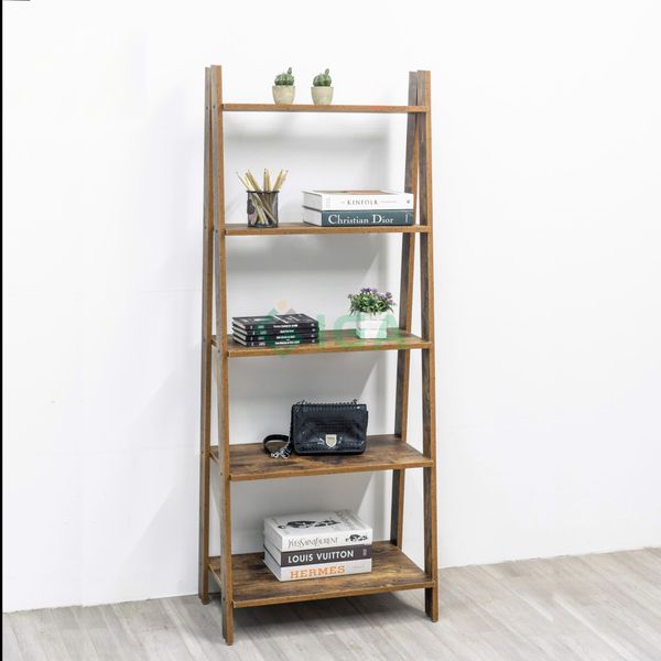 Kệ Sách Đa Năng Athena 5F Màu Gỗ Cháy - Nội Thất IGA - GP114.08