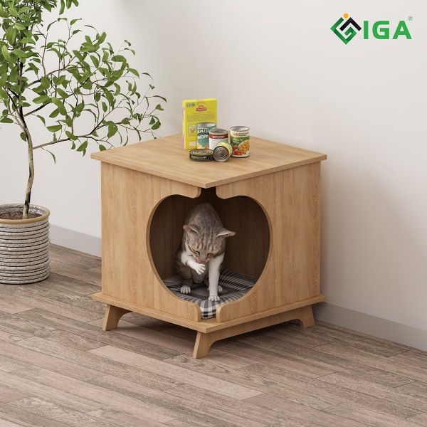 Nhà Cho Pet Màu Khung Gỗ Sáng Sang Trọng P03 - IGA - GP204 - Hết hàng