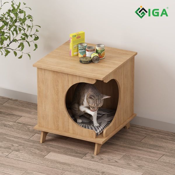 Nhà Cho Pet Màu Khung Gỗ Sáng Sang Trọng P03 - IGA - GP204 - Hết hàng