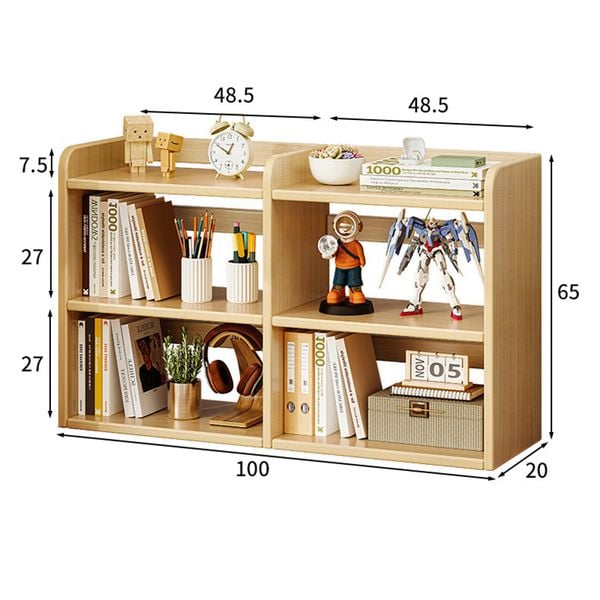 Kệ Sách Gỗ Đa Năng 2-3 Tầng Đầy Tiện Nghi - Nội Thất IGA - GA37