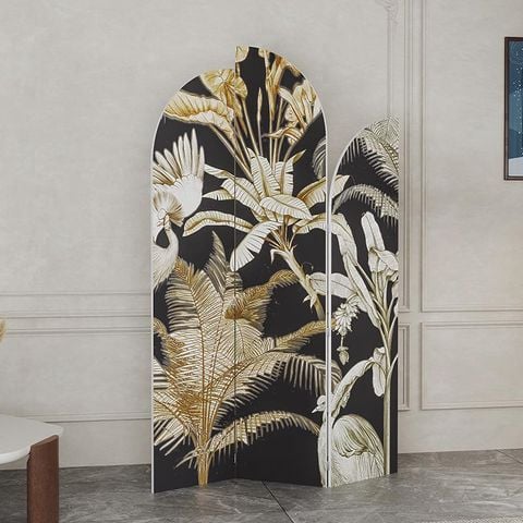 Bộ 3 Bình Phong Họa Tiết Hoa Độc Đáo - Nội Thất IGA - IG416
