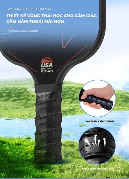 Vợt Pickleball full đen hiện tại - Nội thất IGA - PK01.8