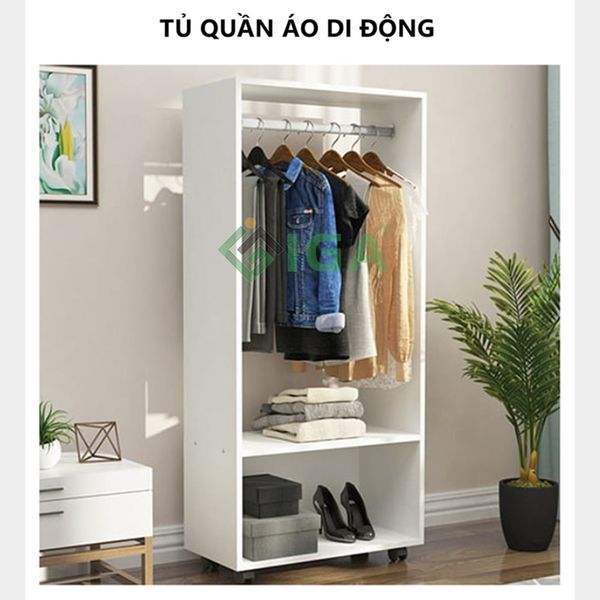 Tủ Quần Áo Di Động Trắng - GP200.01