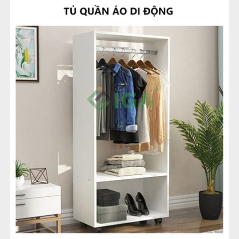 Tủ Quần Áo Di Động Trắng - GP200.01
