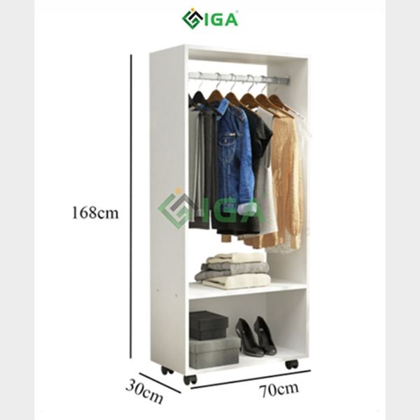 Tủ Quần Áo Di Động Trắng - GP200.01