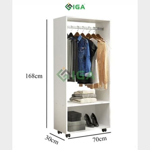 Tủ Quần Áo Di Động Trắng - GP200.01