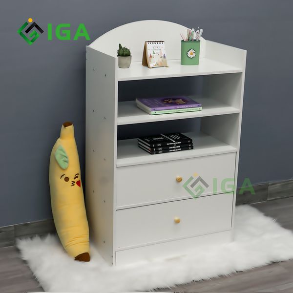 [Giảm giá 60%] Tủ Sách Nhỏ Gọn, Tiện Dụng Dành Cho Bé T WHITE - Nội Thất IGA - GP145
