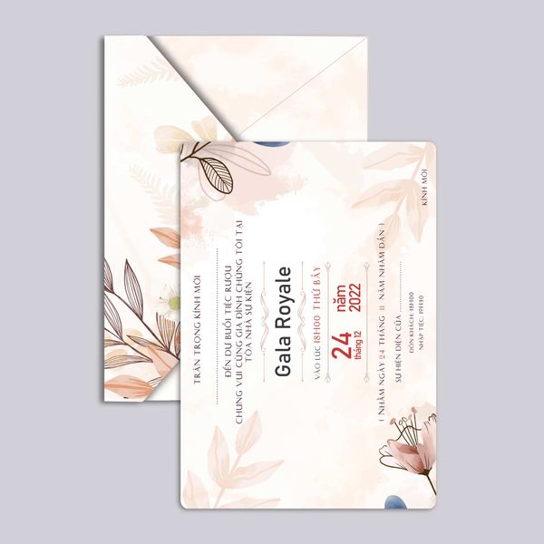  Thiệp cưới VARA - Thiệp cưới hoa - Thiết kế thiệp cưới in sẵn The Couple 