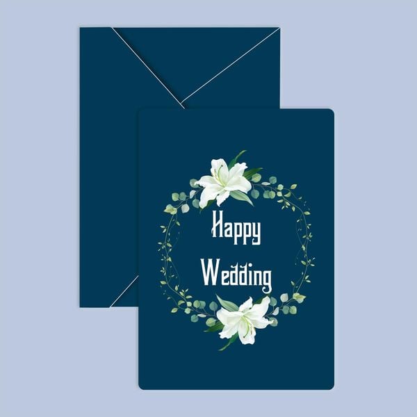  Thiệp cưới Hoa Bách Hợp - Thiệp cưới hoa - Thiết kế thiệp cưới in sẵn The Couple 