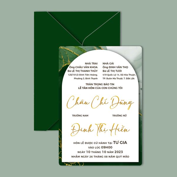  Thiệp cưới Halima - Thiệp cưới Hiện Đại - Thiết kế thiệp cưới in sẵn The Couple 