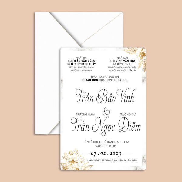  Thiệp cưới CEROTA - Thiệp cưới Hiện Đại - Thiết kế thiệp cưới in sẵn The Couple 