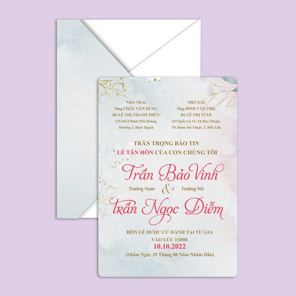  Thiệp cưới XAXAN - Thiệp cưới thiên nhiên - Thiết kế thiệp cưới in sẵn The Couple 