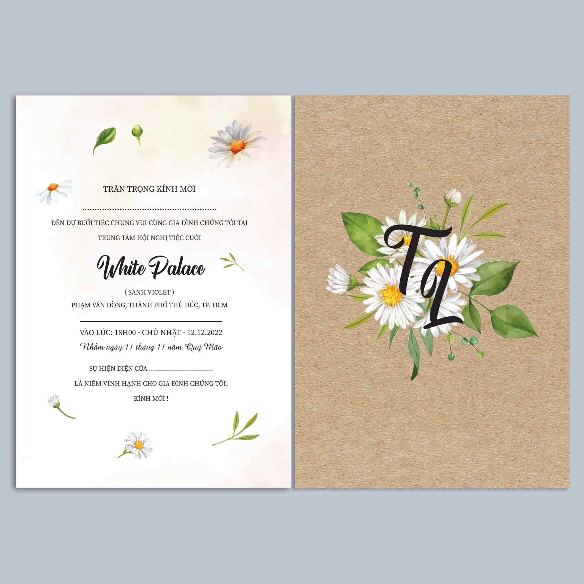  Thiệp cưới Nadia - Thiệp cưới thiên nhiên - Thiết kế thiệp cưới in sẵn The Couple 
