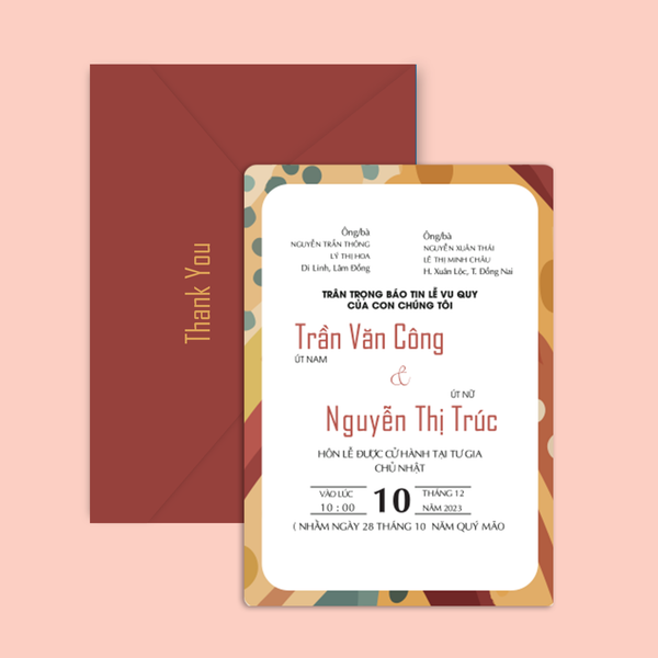  Thiệp cưới Arete - Thiệp cưới hiện đại - Thiết kế thiệp cưới in sẵn The Couple 