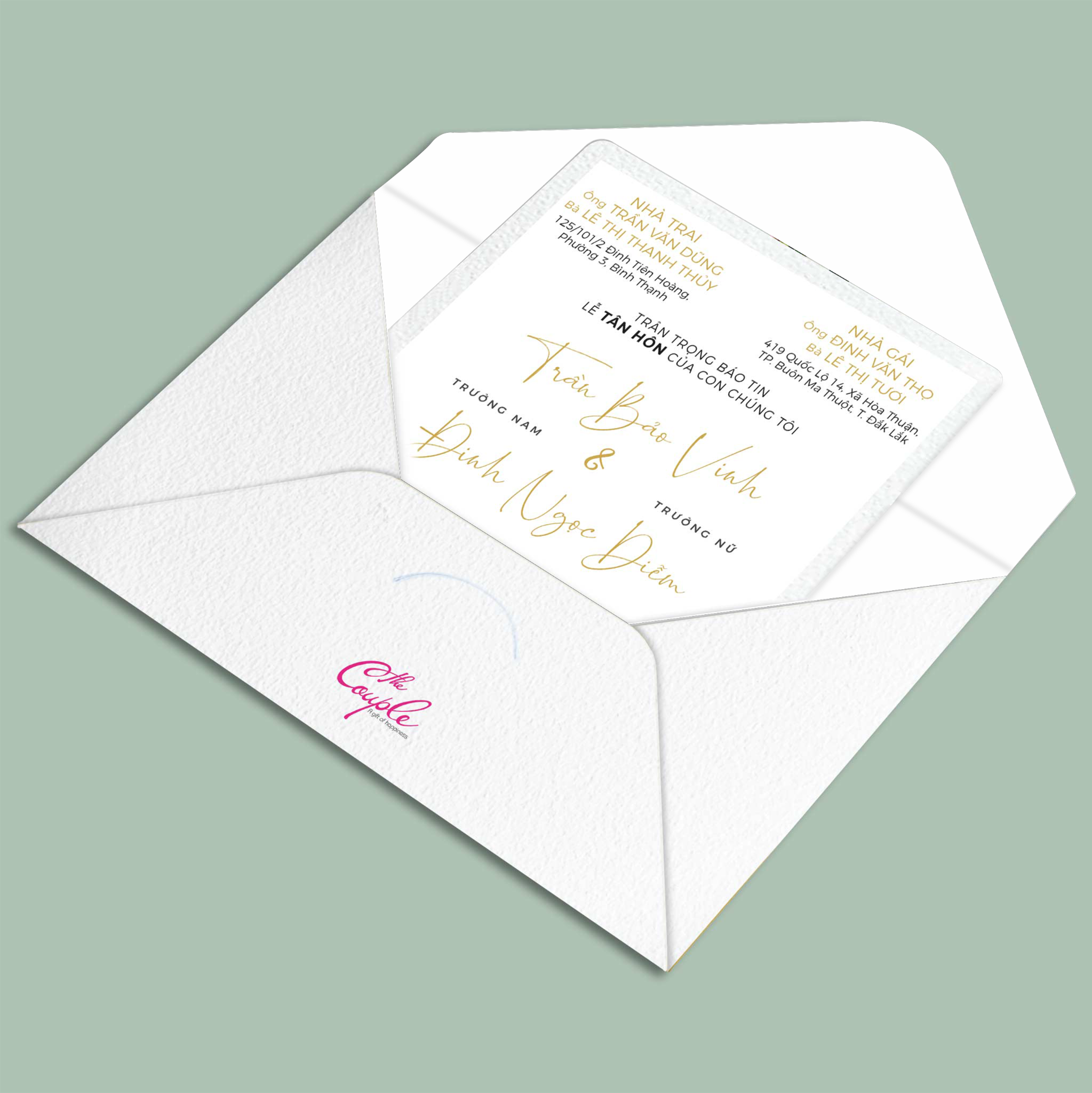  Thiệp cưới Hailey - Thiệp cưới hoa - Thiết kế thiệp cưới in sẵn The Couple 
