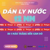  Băng Keo In Thank You 12MM Nền Đỏ Chữ Trắng 