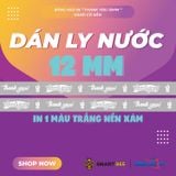  Băng keo in Thank You [12MMx72M] - Nền Xám & Chữ Trắng Sữa 12TYxNMCT 