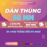  Băng keo in Mẫu in sẵn Quay VIDEO Trước Khi Mở Hàng 48MMx72M - Đỏ Nhạt & Trắng Sữa 