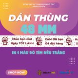  Băng keo in Hàng Dễ Vỡ - Doreamon [48MMx72M] Đỏ Tím & Trắng Sữa HDVxDRMxNTCM 
