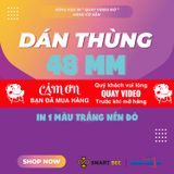  Băng keo in Mẫu in sẵn Quay VIDEO Trước Khi Mở Hàng 48MMx72M Màu Đỏ 