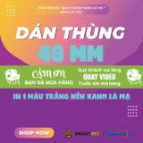  Băng keo in Mẫu in sẵn Quay VIDEO Trước Khi Mở Hàng Xanh lá mạ & Trắng sữa 48MMx72M 