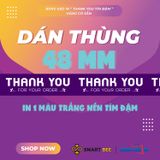  Băng Keo In Thank You [48MMx72M] Màu nền Tím Đậm & Chữ Trắng Sữa 