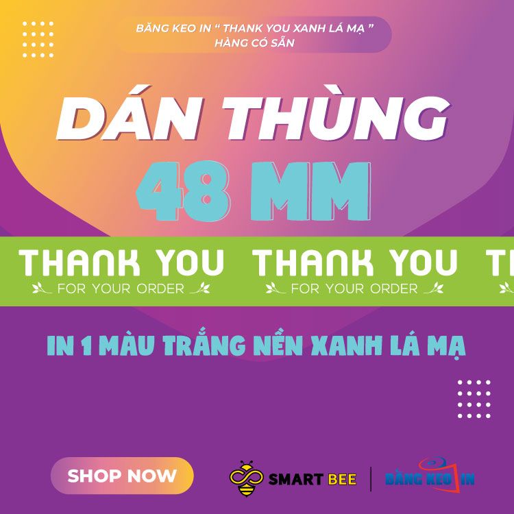  Băng Keo In Thank You [48MMx72M] Xanh Lá Mạ-Trắng Sữa: Lựa Chọn Độc Đáo Cho Ngành Mỹ Phẩm 