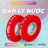  Băng keo in Thank You [12MMx72M] - Nền Đỏ & Chữ Trắng Sữa 