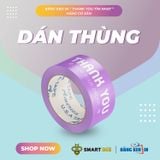  Băng keo in Thank You [48MMx72M] Màu Nền Tím Nhạt & Chữ Trắng Sữa, Dán Thùng 48TYxNMCT 