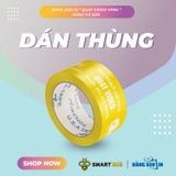  Băng Keo In Mẫu in sẵn Quay VIDEO Trước Khi Mở Hàng Màu Vàng & Trắng Sữa 48mmx72m 