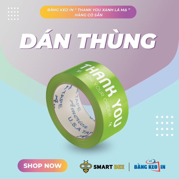  Băng Keo In Thank You [48MMx72M] Xanh Lá Mạ-Trắng Sữa: Lựa Chọn Độc Đáo Cho Ngành Mỹ Phẩm 
