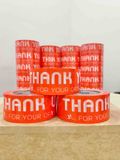  Băng keo in Thank You [48MMx72M] Màu nền Cam & Chữ Trắng Sữa 