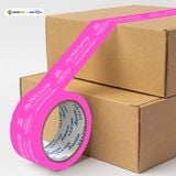  Băng Keo In Mỹ Phẩm Cao Cấp [48MMx72M] Nền Tím Hồng & Chữ Trắng Sữa MPCCxNMCT 