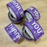  Băng Keo In Thank You [48MMx72M] Màu Nền Tím & Chữ Trắng Sữa , Dán Thùng 48TYxNMCT 